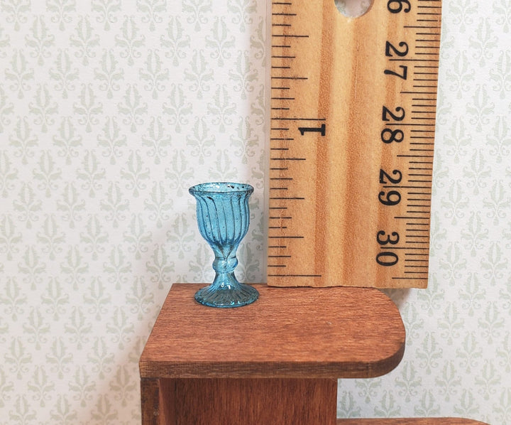 Dollhouse Fancy Blue Water or Wine Glass 1:12 Scale Miniature - MiniatureCrush