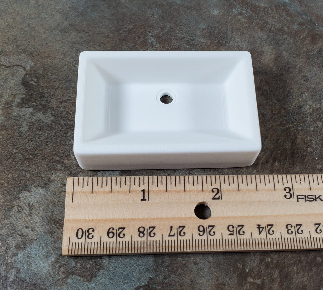 Dollhouse Farmhouse Sink Belfast Butler Style White 1:12 Scale Miniature - Miniature Crush