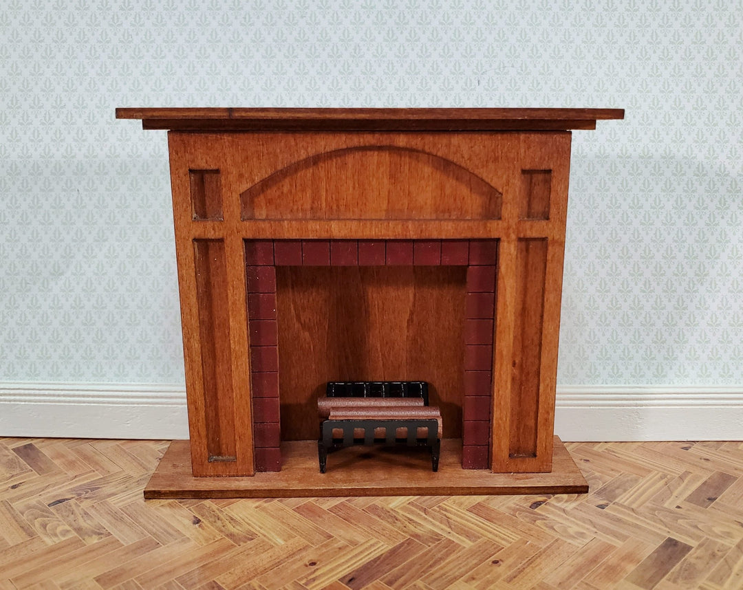 Dollhouse Fireplace Log Grate with Logs Rack Small Black Metal 1:12 Scale Miniatures - Miniature Crush