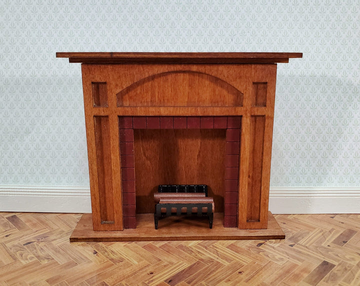 Dollhouse Fireplace Log Grate with Logs Rack Small Black Metal 1:12 Scale Miniatures - Miniature Crush