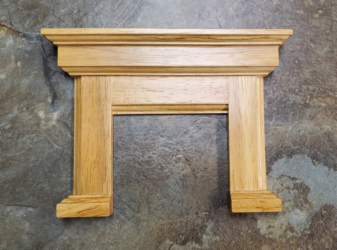 Dollhouse Fireplace Wood Surround Light Oak Finish 1:12 Scale Furniture - Miniature Crush