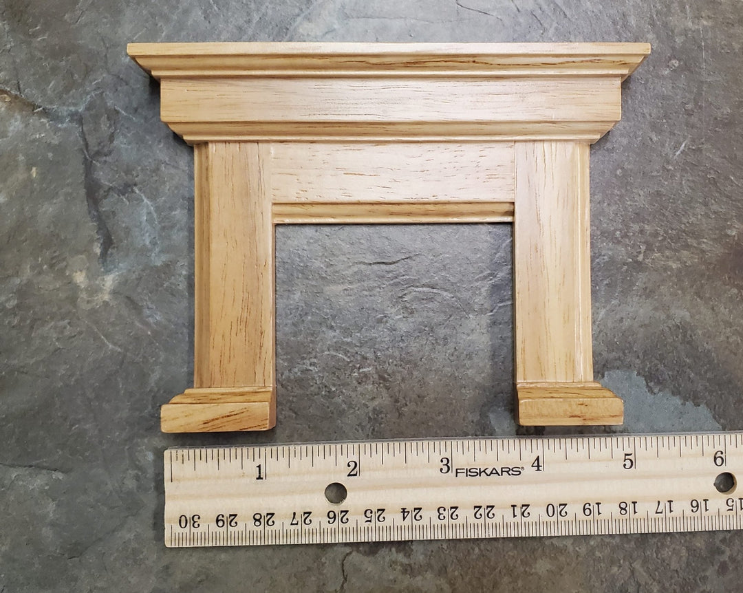 Dollhouse Fireplace Wood Surround Light Oak Finish 1:12 Scale Furniture - Miniature Crush