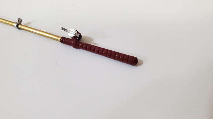 Dollhouse Fishing Rod & Reel Pole 5 1/8" Long 1:12 Scale Miniature Metal - MiniatureCrush