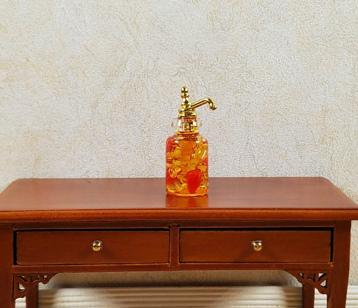 Dollhouse Flavored Syrup Pump Orange Red 1:12 Scale Kitchen Food - MiniatureCrush