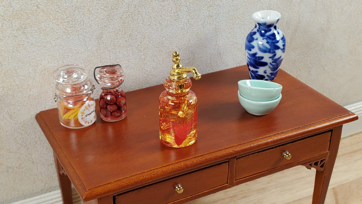 Dollhouse Flavored Syrup Pump Orange Red 1:12 Scale Kitchen Food - MiniatureCrush