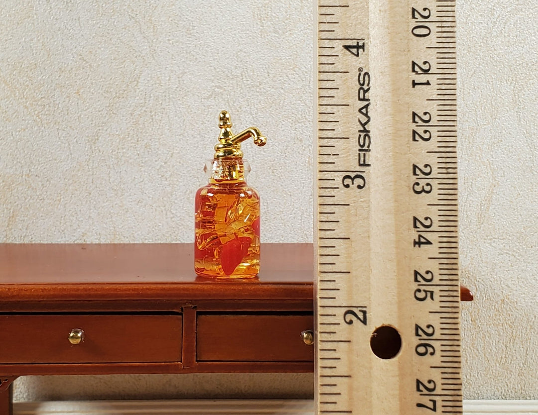 Dollhouse Flavored Syrup Pump Orange Red 1:12 Scale Kitchen Food - MiniatureCrush