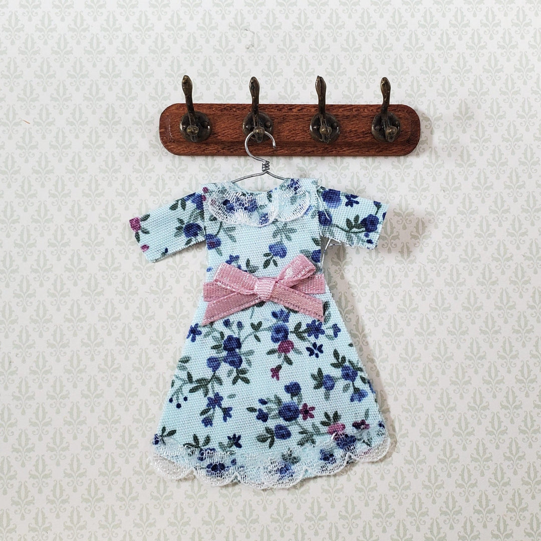 Dollhouse Floral Dress 1:12 Child Size Clothes on a Hanger Flat Decoration Only - Miniature Crush