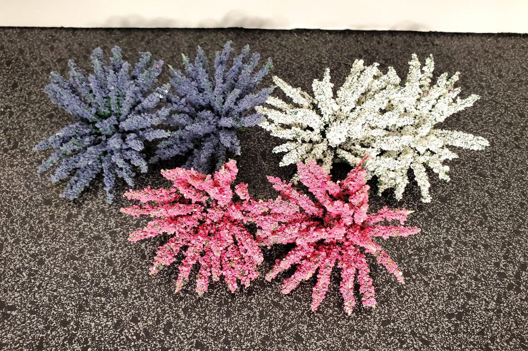 Dollhouse Flower Sprays Plants x6 1:12 Scale Miniature Garden Pink White Purple - Miniature Crush