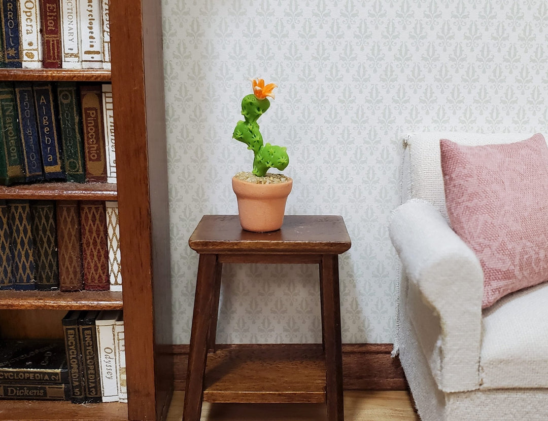 Dollhouse Flowering Cactus Plant in a Terra Cotta Pot 1:12 Scale Miniature - MiniatureCrush