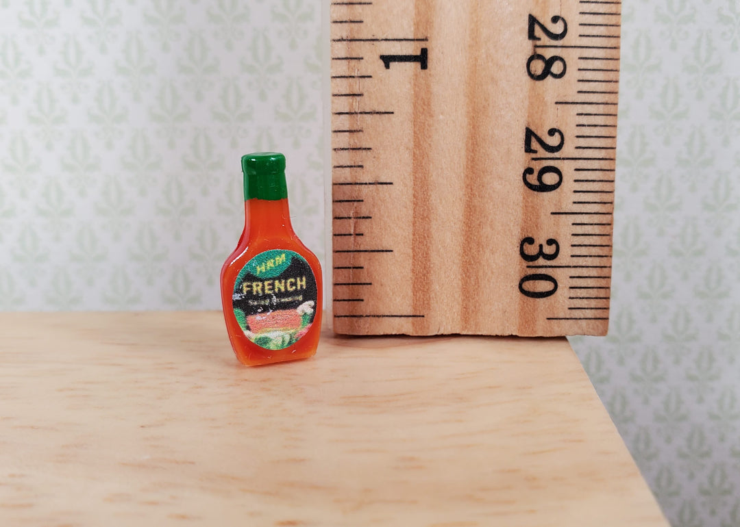 Dollhouse French Salad Dressing Bottle 1:12 Scale Miniature Food Groceries - MiniatureCrush