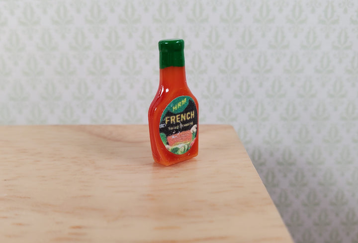Dollhouse French Salad Dressing Bottle 1:12 Scale Miniature Food Groceries - MiniatureCrush