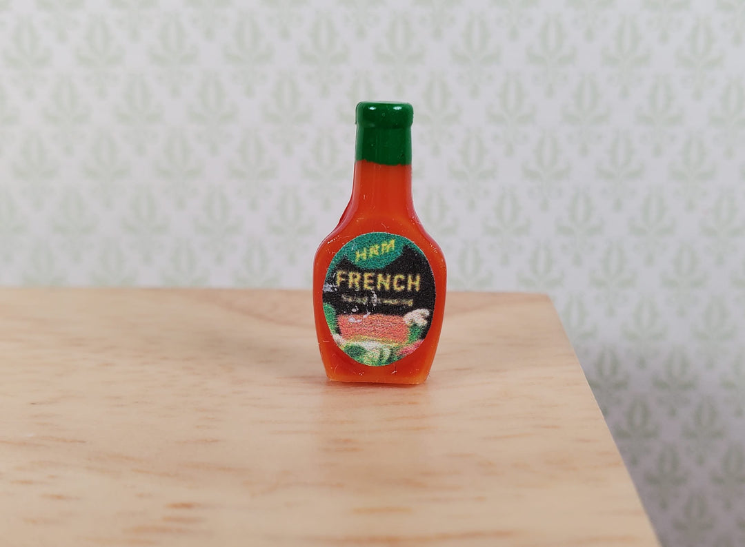 Dollhouse French Salad Dressing Bottle 1:12 Scale Miniature Food Groceries - MiniatureCrush
