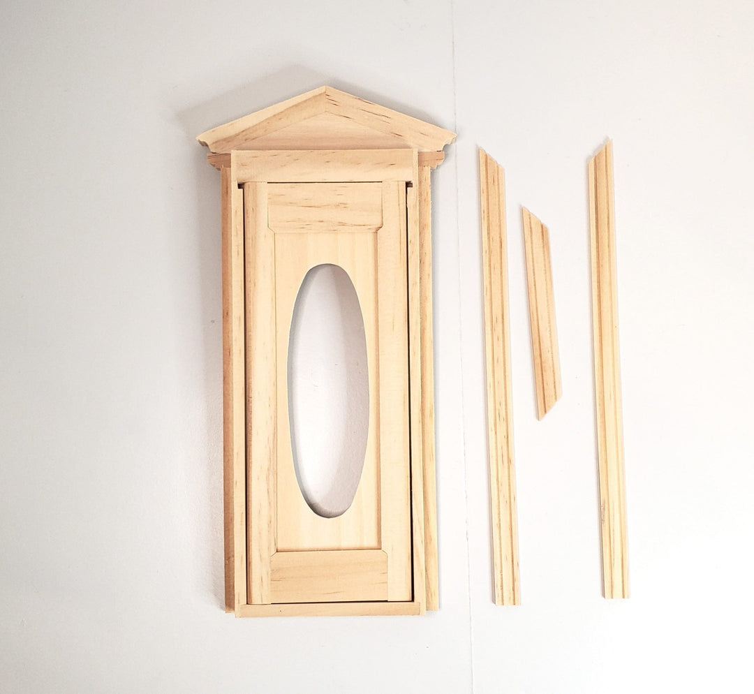 Dollhouse Front Door with Oval Window 1:12 Scale Miniature Exterior Door DIY - Miniature Crush