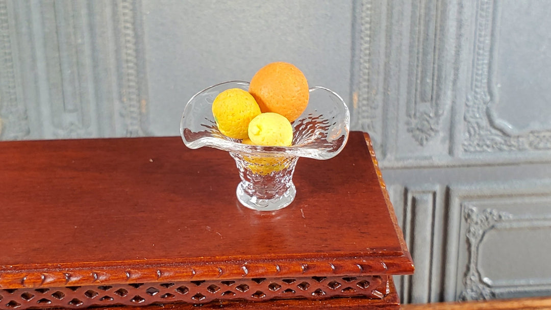 Dollhouse Fruit Bowl Crystalline Style Glass 1:12 Scale Handmade Philip Grenyer - Miniature Crush