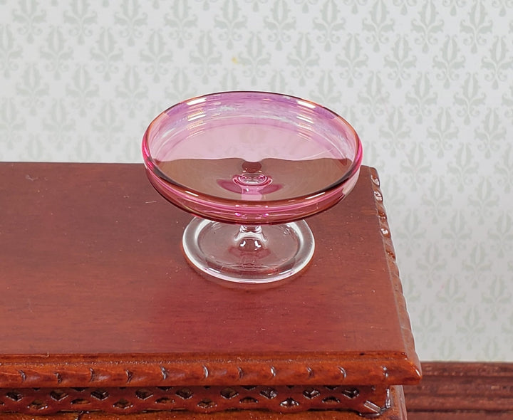 Dollhouse Fruit Bowl Tazza Dish Cranberry Glass 1:12 Scale Philip Grenyer - Miniature Crush