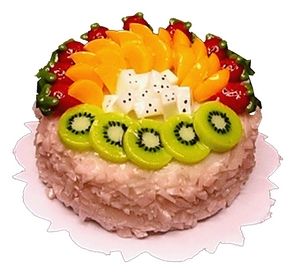 Dollhouse Fruit Topped Berry Cake 1:12 Scale Miniature Food Dessert Bakery - MiniatureCrush