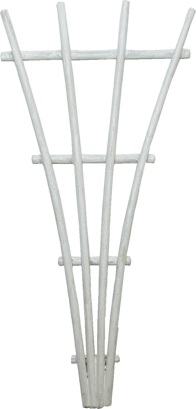 Dollhouse Garden Fan Trellis White 1:12 Scale Dollhouse Miniature - MiniatureCrush