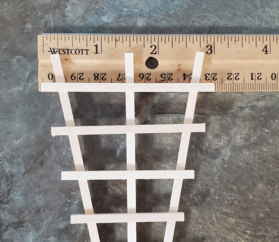 Dollhouse Garden Trellis for Flowers V Shaped Unpainted Wood 5 5/8" Tall Miniature - Miniature Crush