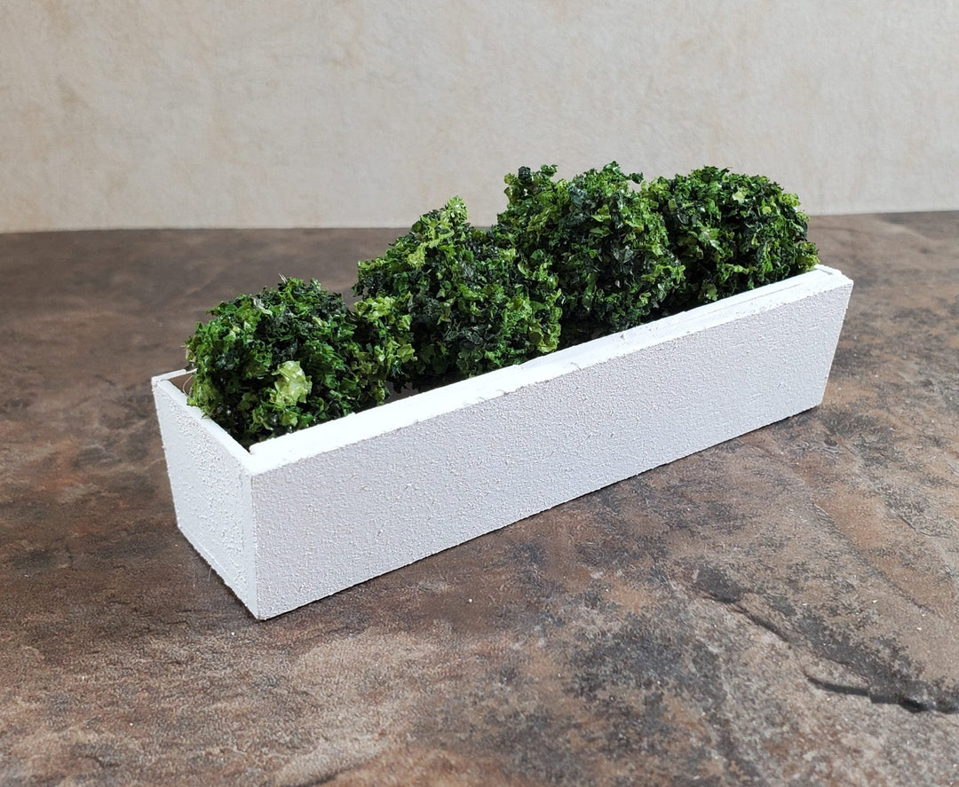 Dollhouse Garden Window or Flower Box 1:12 Scale White Wood 3 5/8" long - MiniatureCrush