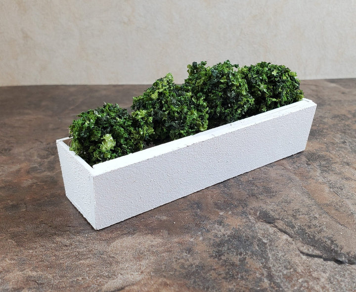 Dollhouse Garden Window or Flower Box 1:12 Scale White Wood 3 5/8" long - MiniatureCrush