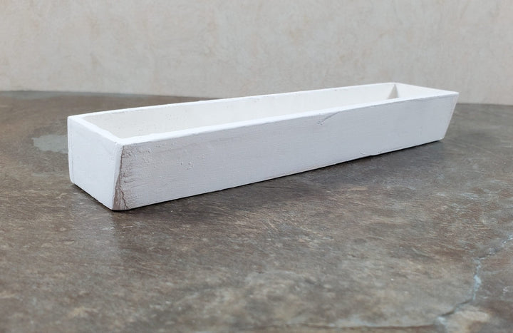 Dollhouse Garden Window or Flower Box 1:6 Scale White Wood 5.75" long - MiniatureCrush