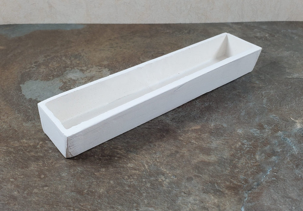 Dollhouse Garden Window or Flower Box 1:6 Scale White Wood 5.75" long - MiniatureCrush
