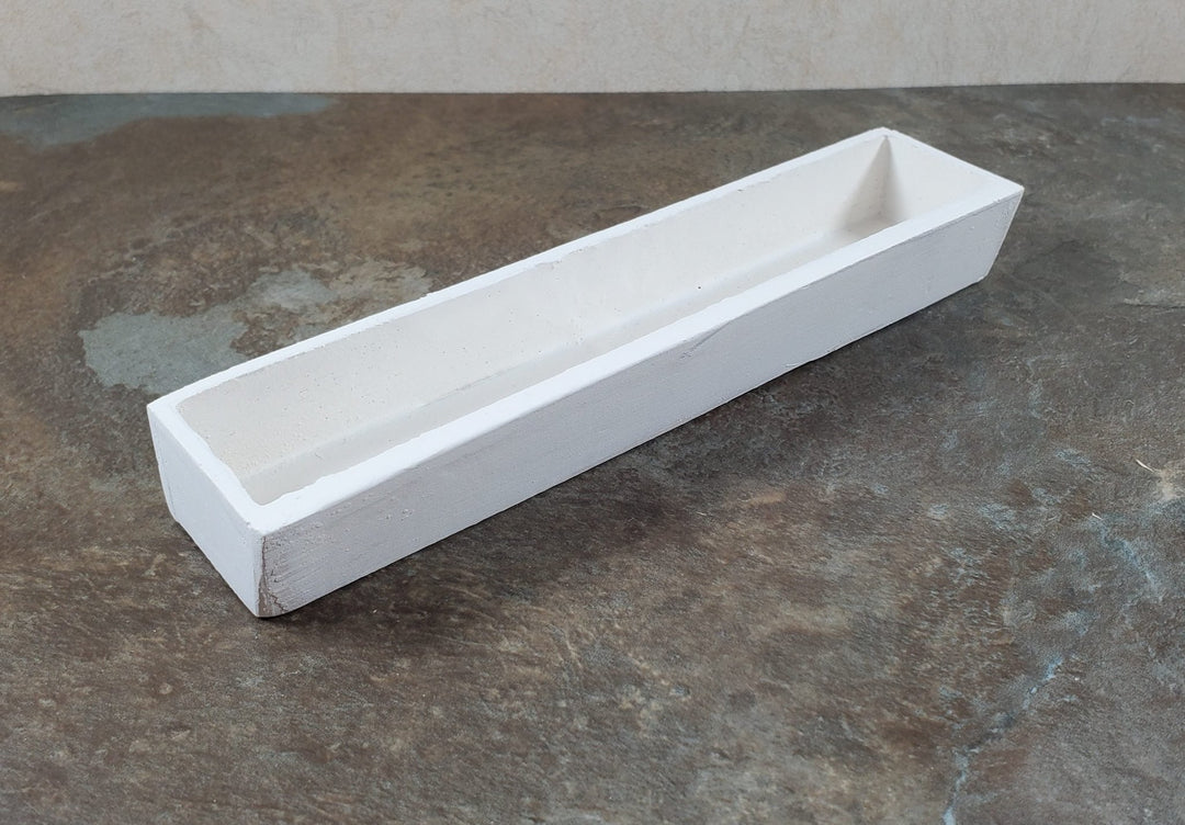 Dollhouse Garden Window or Flower Box 1:6 Scale White Wood 5.75" long - MiniatureCrush