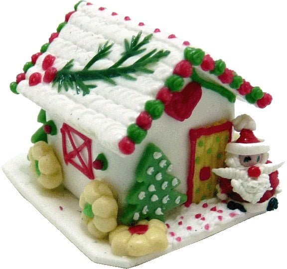 Dollhouse Gingerbread House Holly Holidays1:12 Scale Miniature Food Treat Bakery - MiniatureCrush
