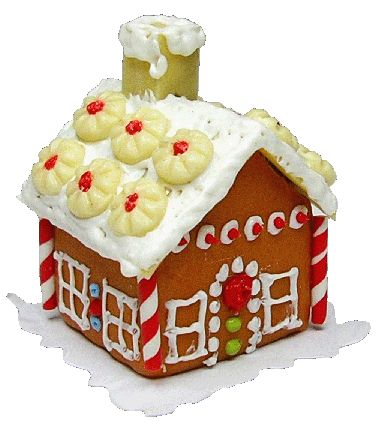 Dollhouse Gingerbread House Shortbread Cookie Roof 1:12 Scale Miniatures Food - MiniatureCrush