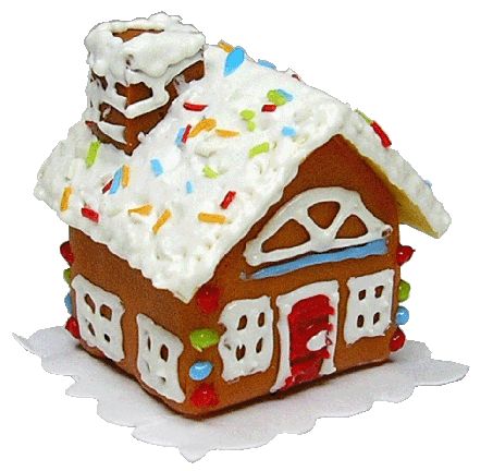 Dollhouse Gingerbread House Sprinkled Roof 1:12 Scale Miniatures Food Bakery - MiniatureCrush