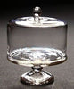 Dollhouse Glass Cake Plate with Cover 1:6 Scale Miniature Kitchen Accessory