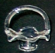 Dollhouse Glass Fluted Basket 1:12 Scale Miniature Decoration Flowers - MiniatureCrush