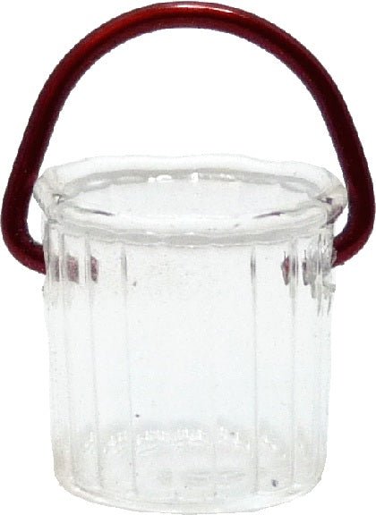 Dollhouse Glass Ice Bucket with Handle 1:12 Scale Miniature Kitchen - MiniatureCrush