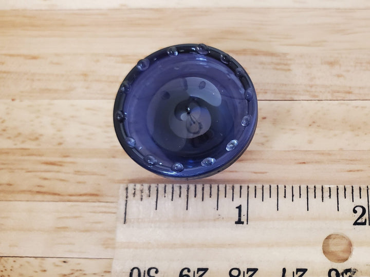 Dollhouse Glass Pedestal Bowl or Cake Stand Blue 1:12 Scale Miniature - MiniatureCrush