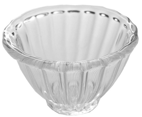 Dollhouse Glass Ribbed Bowl 1:12 Scale Miniatures Kitchen Decor - MiniatureCrush