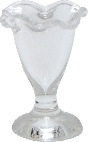 Dollhouse Glass Sundae Bowl on Pedestal 1:12 Scale Miniature Kitchen Dining - MiniatureCrush