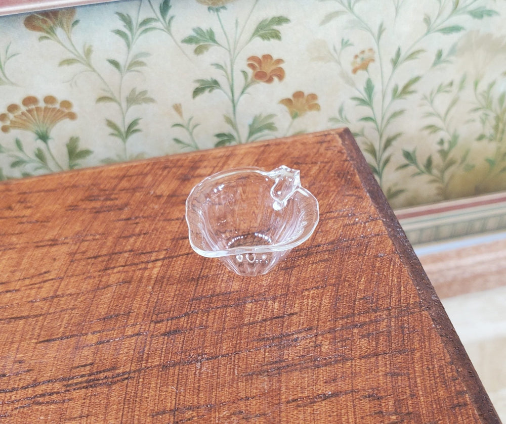 Dollhouse Glass Wide Gravy Boat Bowl 1:12 Scale Miniatures Kitchen - MiniatureCrush