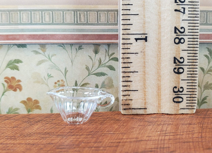 Dollhouse Glass Wide Gravy Boat Bowl 1:12 Scale Miniatures Kitchen - MiniatureCrush