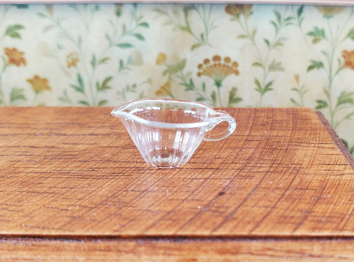 Dollhouse Glass Wide Gravy Boat Bowl 1:12 Scale Miniatures Kitchen - MiniatureCrush