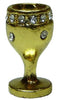Dollhouse Gold Chalice Goblet with Diamond Band 1:12 Scale Miniature