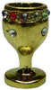 Dollhouse Gold Chalice Goblet with Rainbow Jewel Band 1:12 Scale Miniature