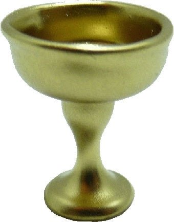 Dollhouse Gold Margarita Glass 1:12 Scale Miniature Kitchen Drinks Decor - MiniatureCrush