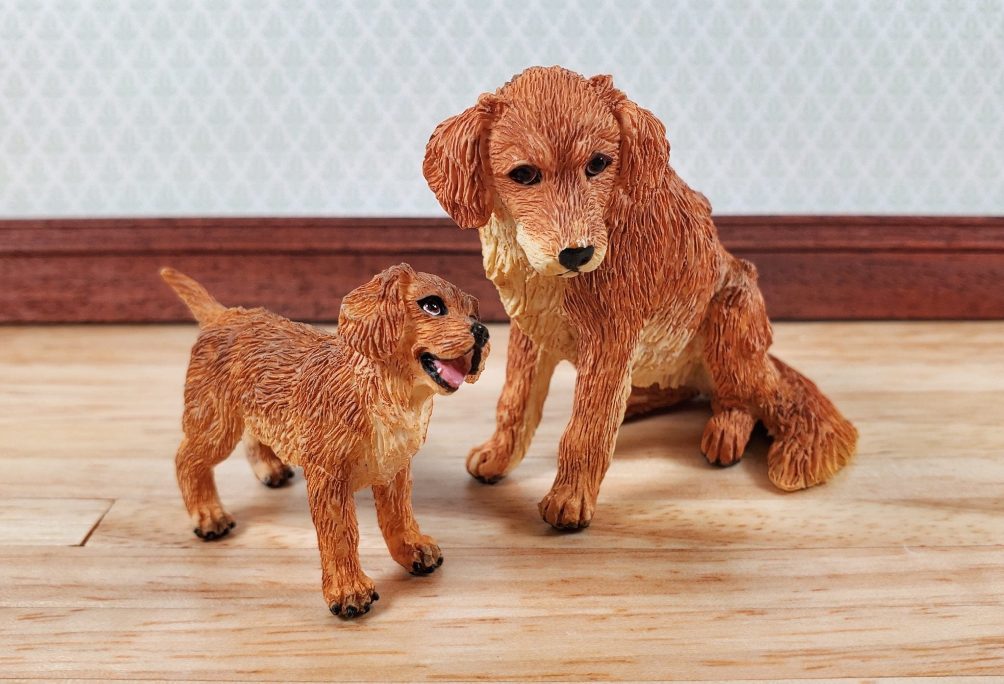 Dollhouse Golden Retriever Dog Pet 1:12 Scale Miniature Animal