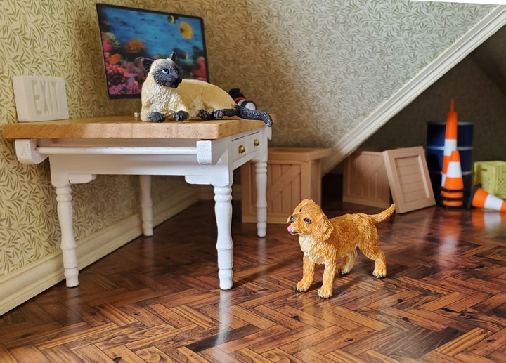 Dollhouse Golden Retriever Puppy Dog Pet 1:12 Scale Miniature Animal - Miniature Crush