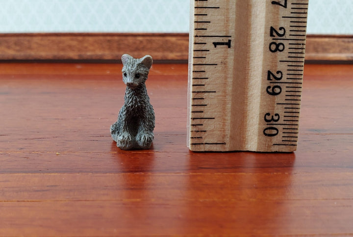 Dollhouse Gray Kitten Kitty Cat 1:12 Sale Miniature Pet Sitting Tall - Miniature Crush