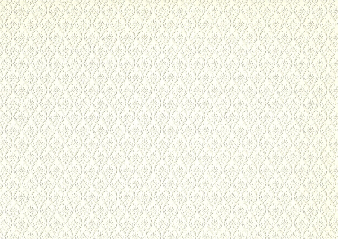 Dollhouse Gray on White Embossed Wallpaper x3 Sheets Art Nouveau 1:12 Scale - MiniatureCrush