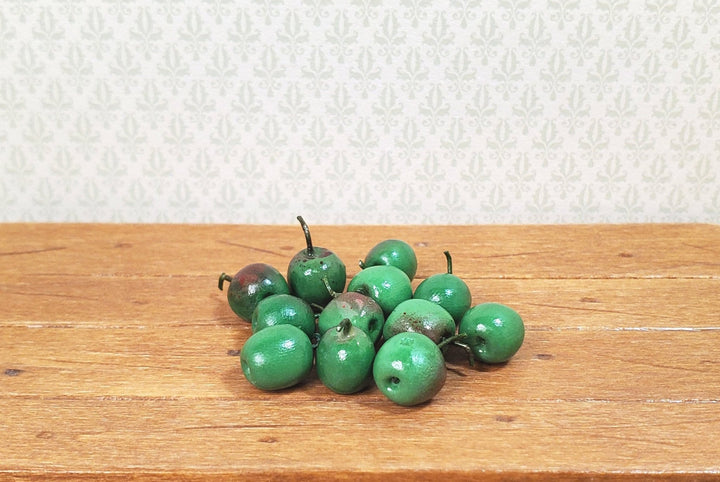 Dollhouse Green Apples Set of 12 1:12 Scale Miniatures Kitchen Food Fruit Grocer - MiniatureCrush