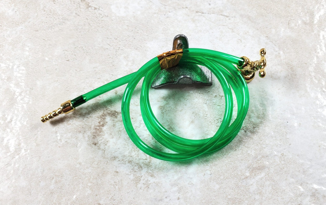 Dollhouse Green Garden Hose with Spigot 1:12 Scale Miniature Fairy Garden - Miniature Crush