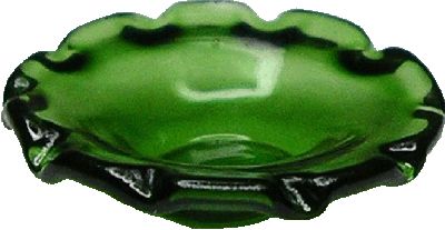 Dollhouse Green Glass Candy Dish or Serving Bowl 1:12 Scale Miniature - MiniatureCrush