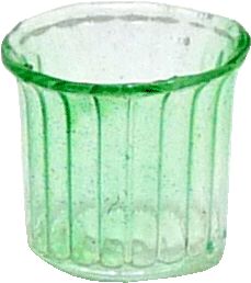 Dollhouse Green Glass Cup or Votive Holder 1:12 Scale Miniature Glasses Cups - MiniatureCrush